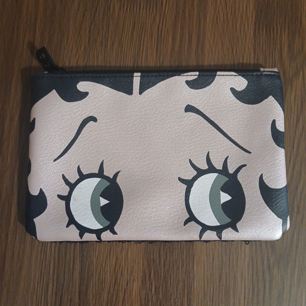 Betty Boop IPSY Cosmetic Bag with Sequins and Zipper 5 x 7.5" (bag only)
